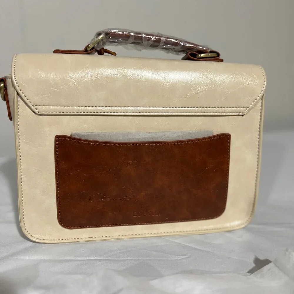 ECOSUSI Women's Leather Satchel Purse Crossbody Messenger Bag NWT - Picture 4 of 12